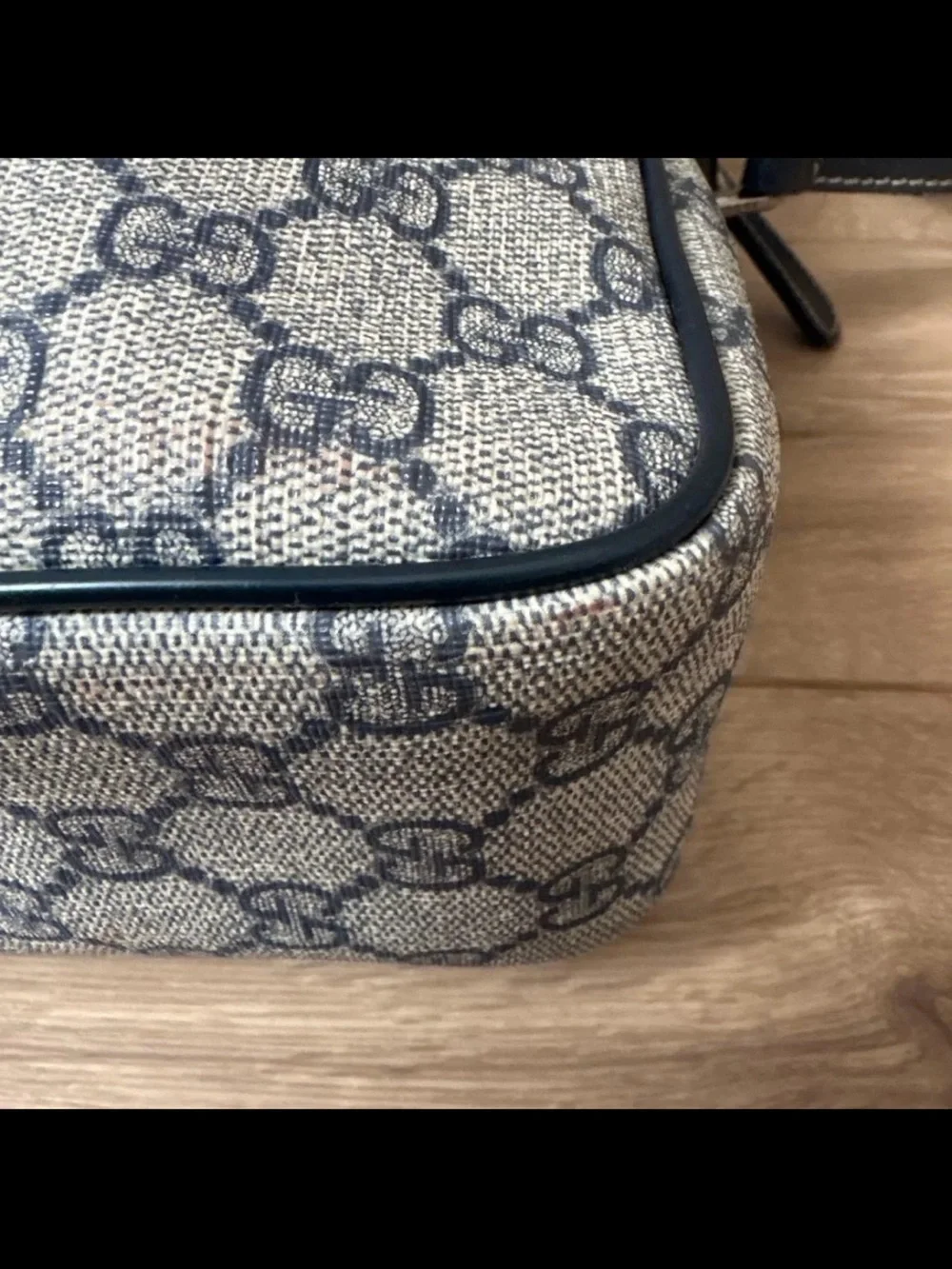 Gucci Navy Monogram Crossbody Bag